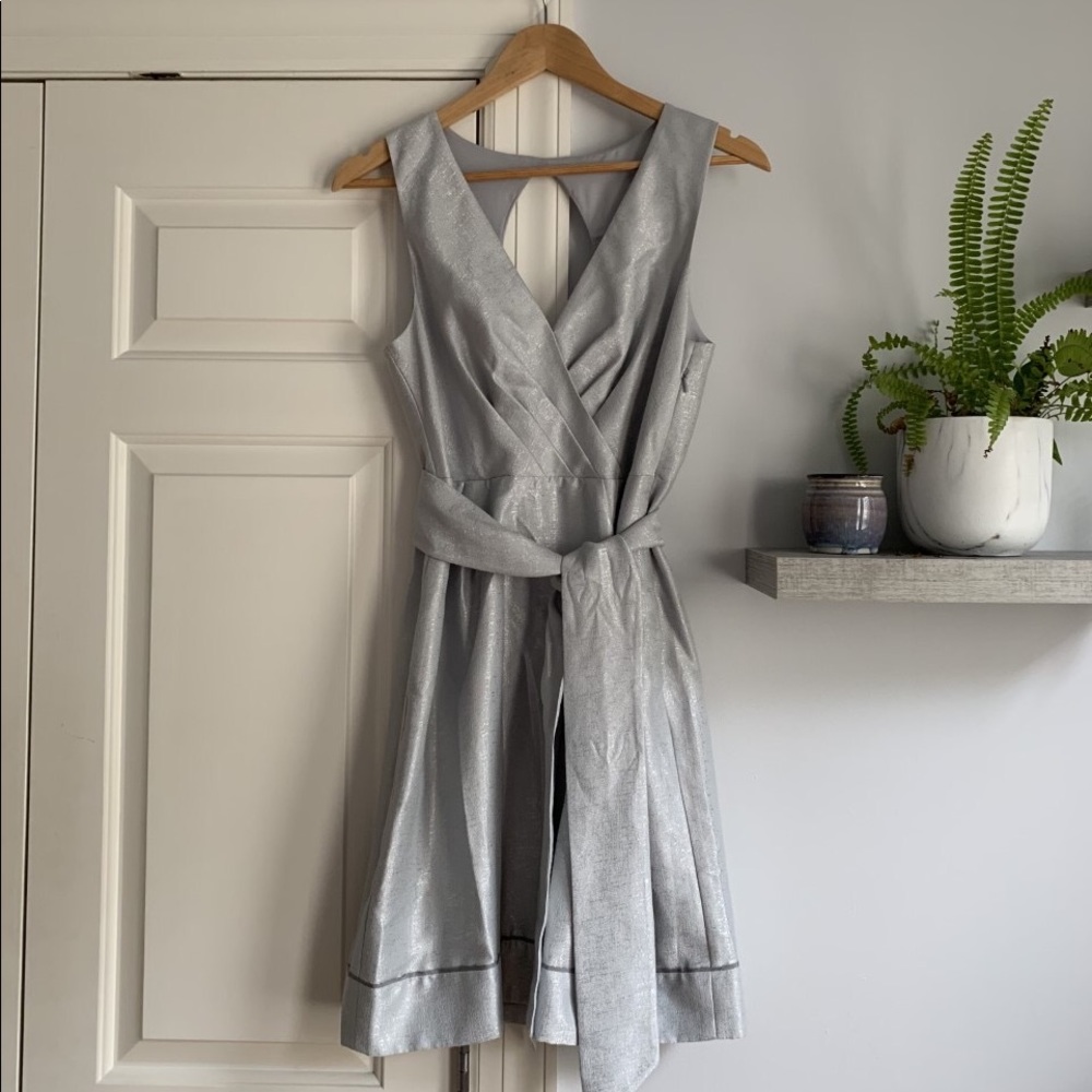 THERE IS ONLY YOU AND ME by BHLDN Silver/Blue Bridesmaid Dress